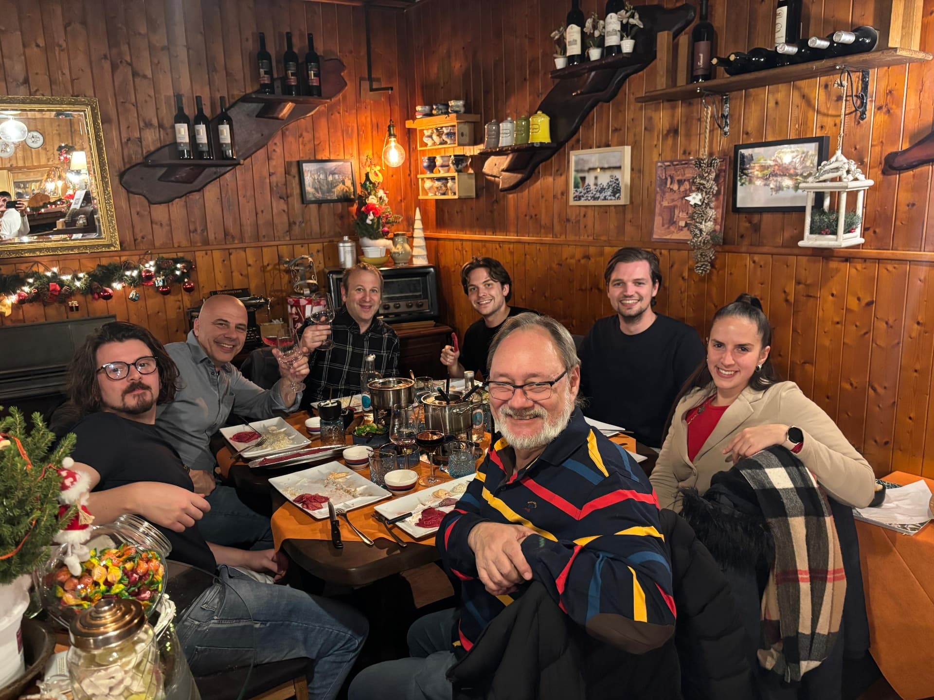 Das Eyesoft Team beim gemeinsamen Abendessen